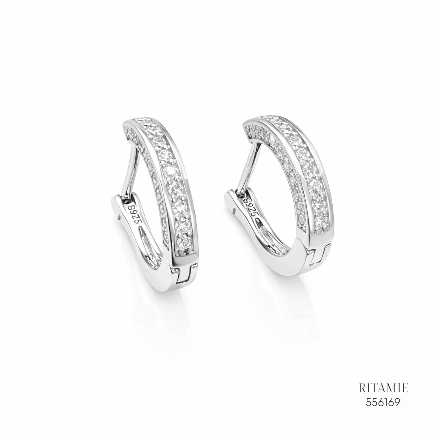 The Urban Channel Silver Moissanite Hoops 556169