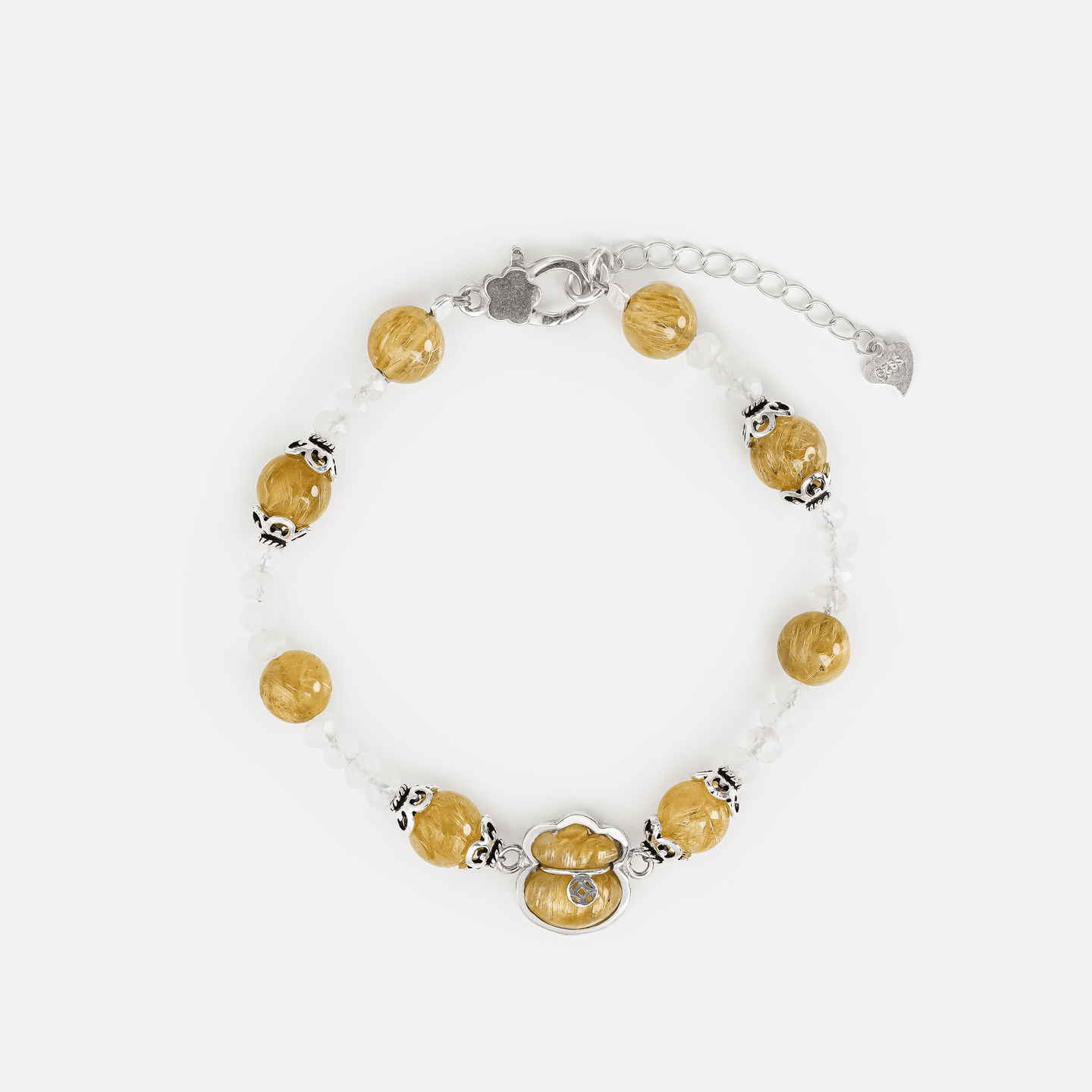 Yellow Rutilated Quartz Bracelet