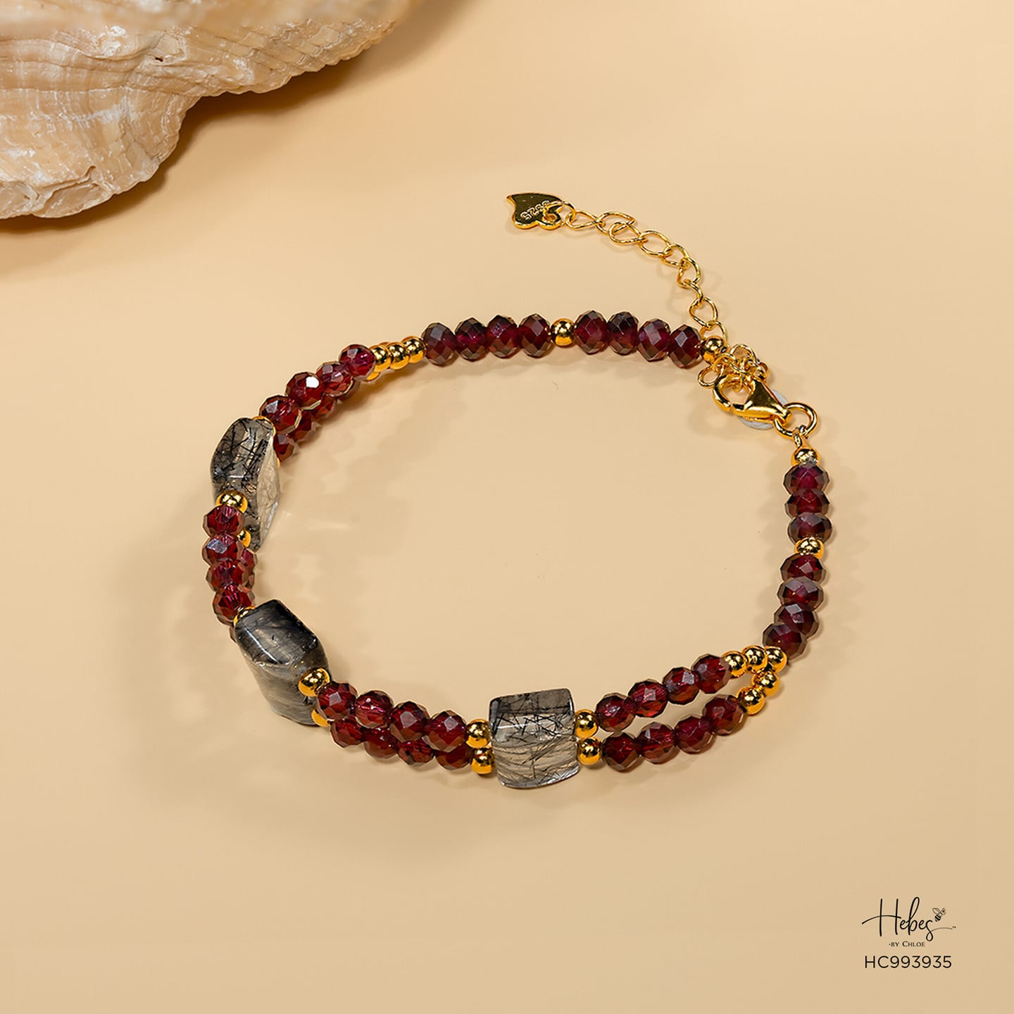 Ocean Depth Black Rutilated Quartz Bracelet 993935