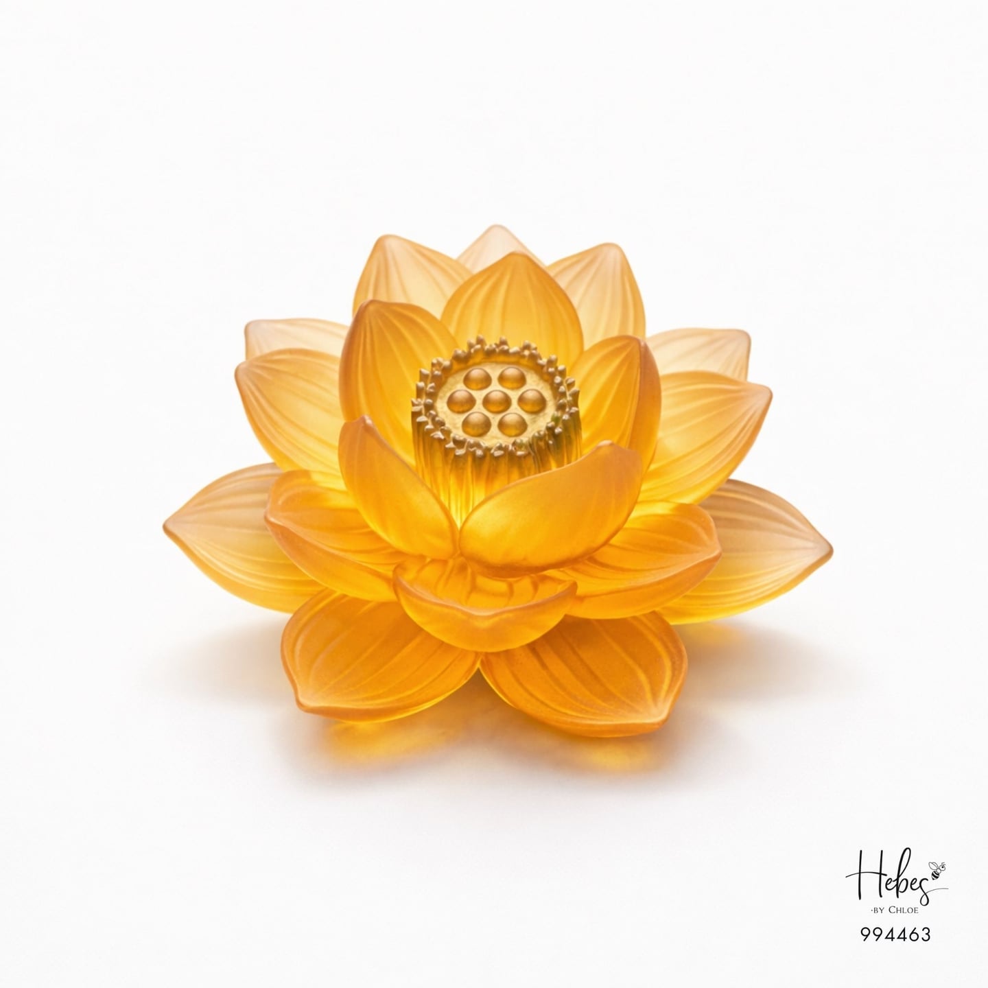 Amber Glow Glass Lotus Incense Burner 994463