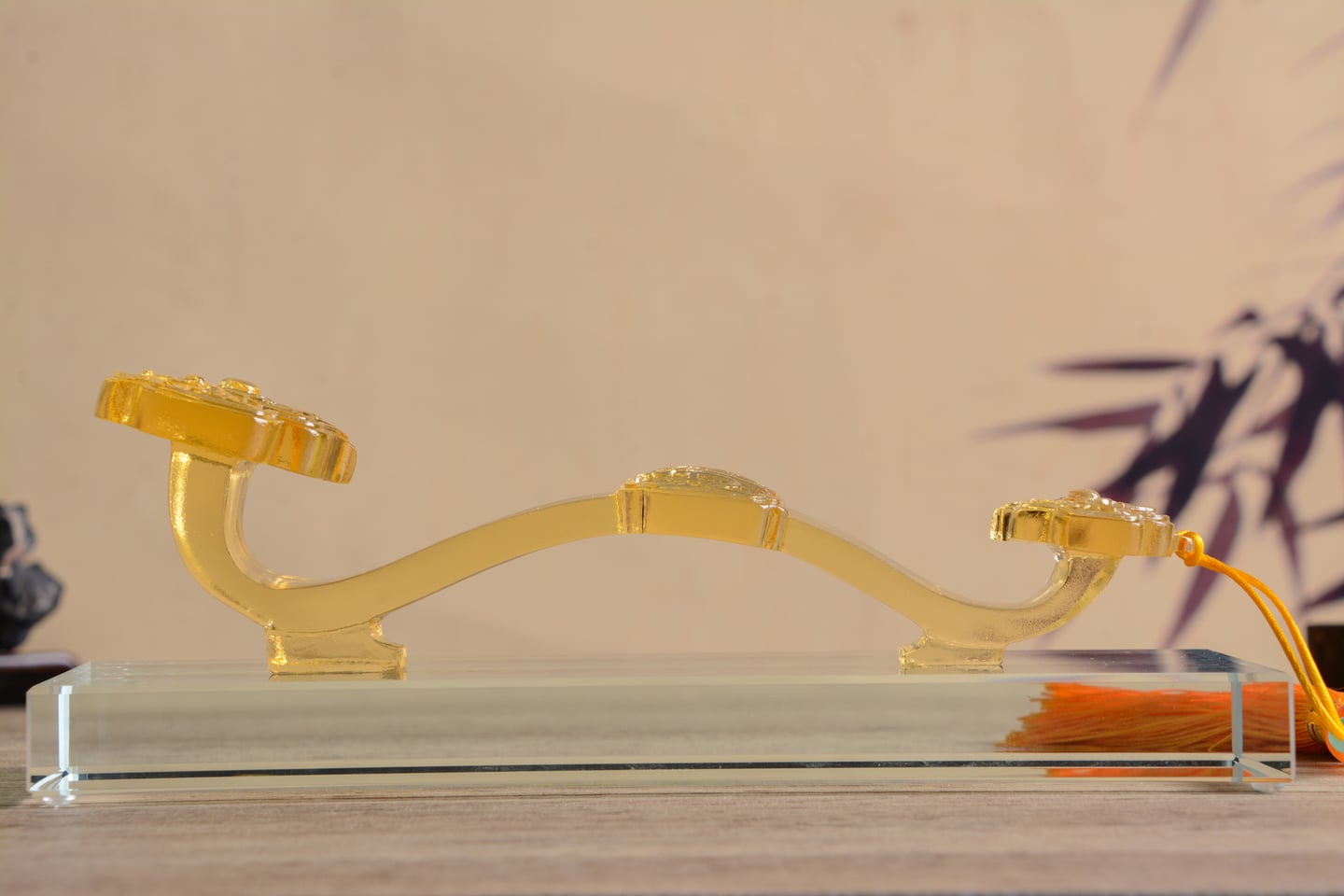 Crystal Feng Shui Fulfilling Wishes Ruyi Scepter Statue HC330117